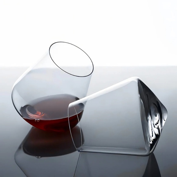 vinasco Other - Gray Modern Tilted Drinkware for Dining